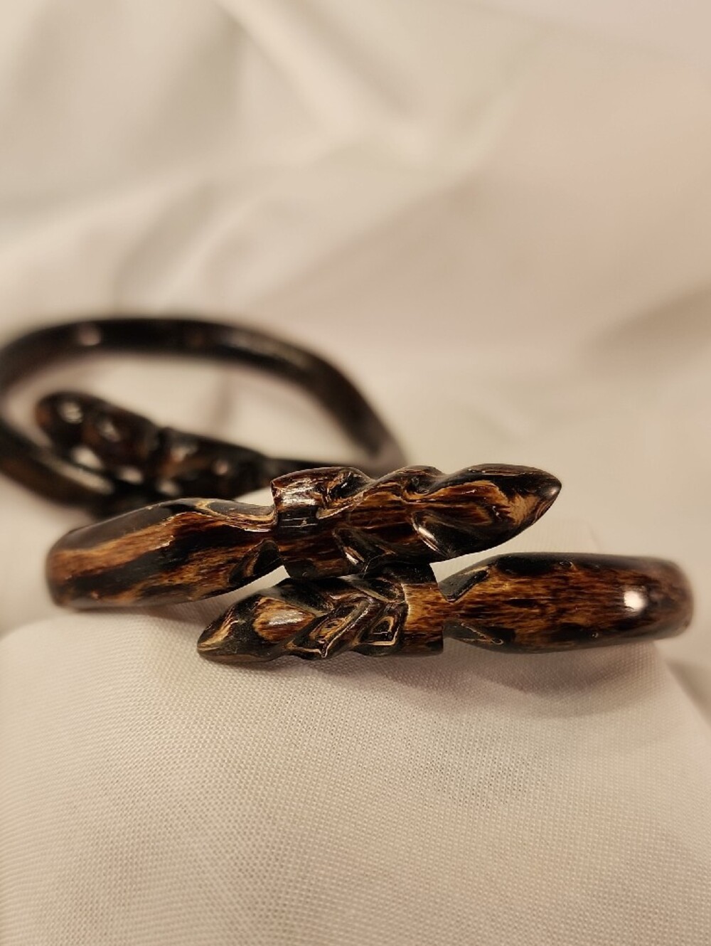 BakeLite Dark Brown Bangle Bracelet Set- Women Accessories - Picture 2 of 8